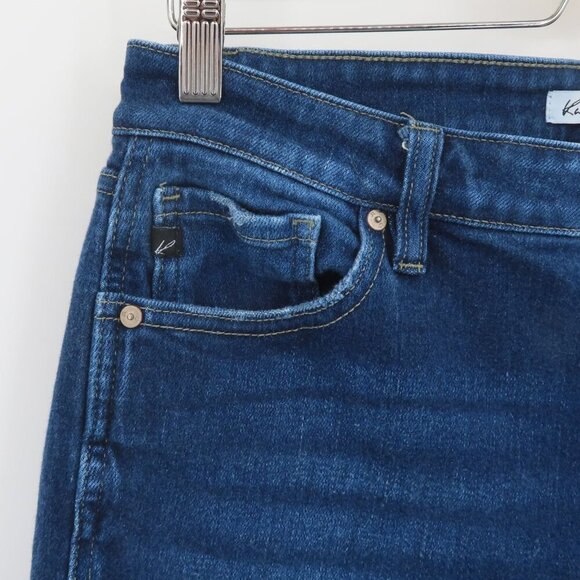 KanCan Womens 30 Dark Double Frayed Hem Skinny Ankle Jean 119010 Blue Denim - Picture 3 of 11